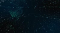 4K大气旋转地球粒子科技视频背景02
