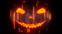 Gold and Purple Helloween Pumpkin Background -VJ素材万圣