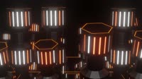 Orange and White Rotating Mechanism Background-VJ素材