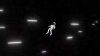 VJ LOOP   Astronaut Drifting Lightspeed (Stock Footage Motion Background)