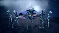 ALIEN UFO VJ Loop - Trippy Psychedelic Halloween Party Background Animation