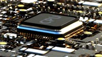 Free Video Footage. 4K. No copyright. CPU. Modern processor. Motherboard._4