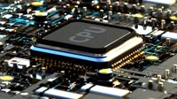 Free Video Footage. 4K. No copyright. CPU. Modern processor. Motherboard.