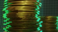 Free Video Footage. 4K. No copyright. Financial concept with coins. Income growth._3